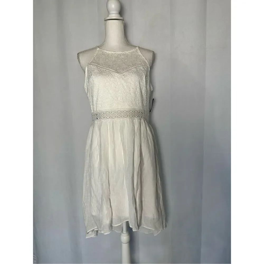 IZ Byer White Lace High Low Dress